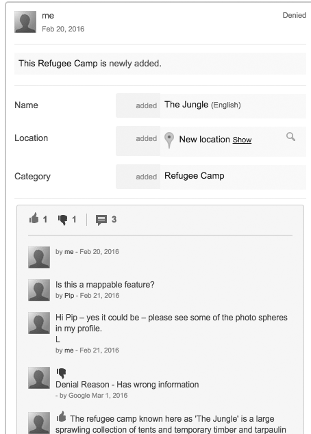 Conversation with Pip from Google about the location of the jungle